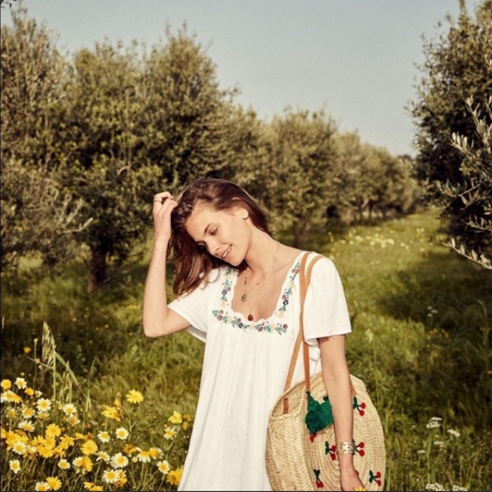 Sezane Embroidered Caitlin Dress